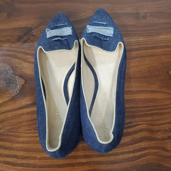 Trndy Blue Denim Flats - Picture 5 of 16